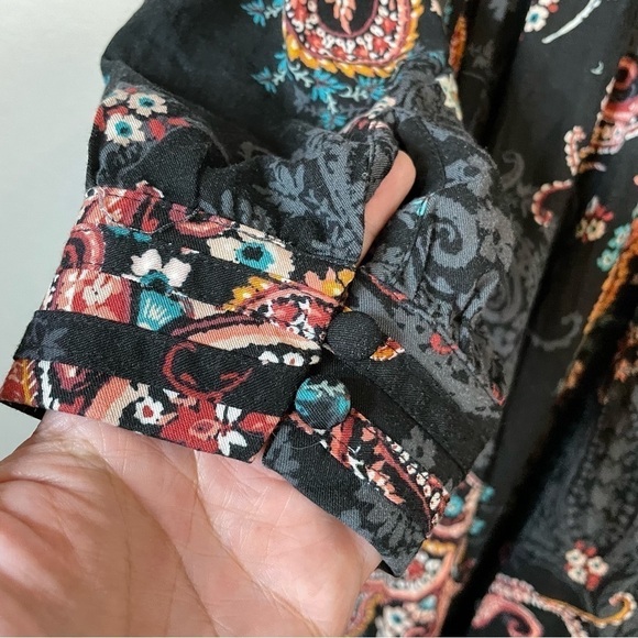 Torrid Midi Challis Skater Dress Black Floral Size 2XL - Picture 13 of 15